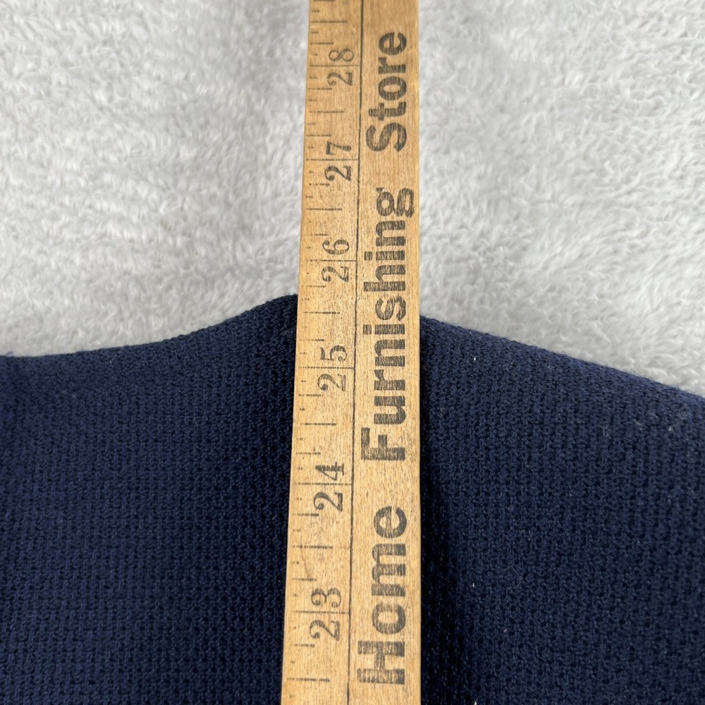 St John Collection Marie Gray Medium Women Santana Knit Blazer Navy Gold Buttons - Picture 11 of 12